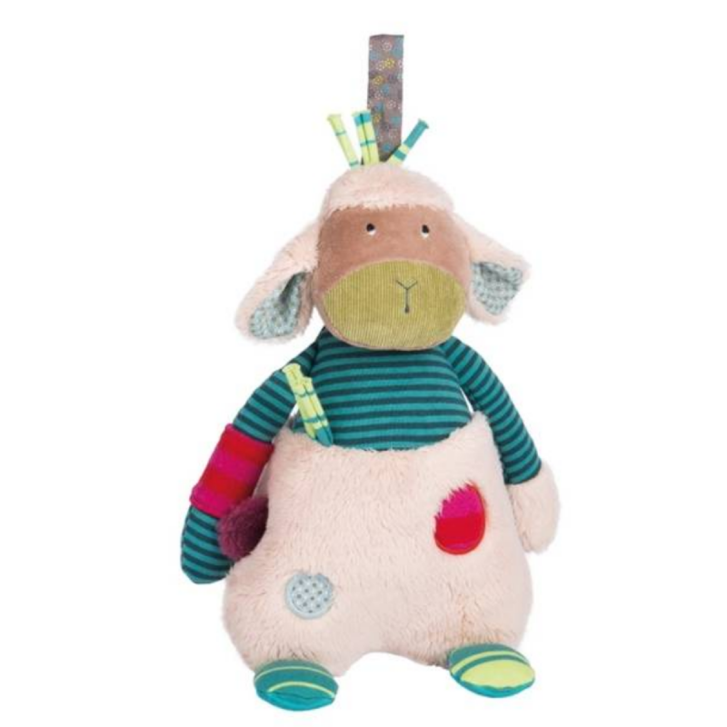  les jolis pas beaux boîte à musique peluche mouton 30 cm 
